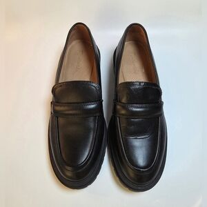 Madewell Bradley Lugsole Black Leather Loafer Size 9.5